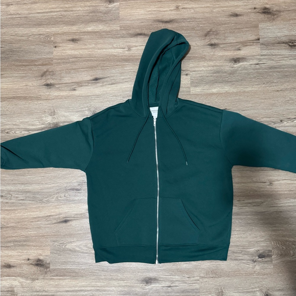 Green Zip-Up Hoodie